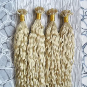 Keratin I-Tip Hair Extension Curly Color #60,#613,Piano,Balayage