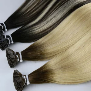 Keratin Flat Tip Ombre Brown /Blond 60cm SDD Straight Hair