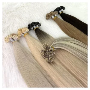 Keratin U-tip Piano Blond Color 70cm SDD Straight Hair