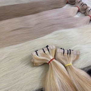 Tape Hair 65cm Straight Light Brown Color