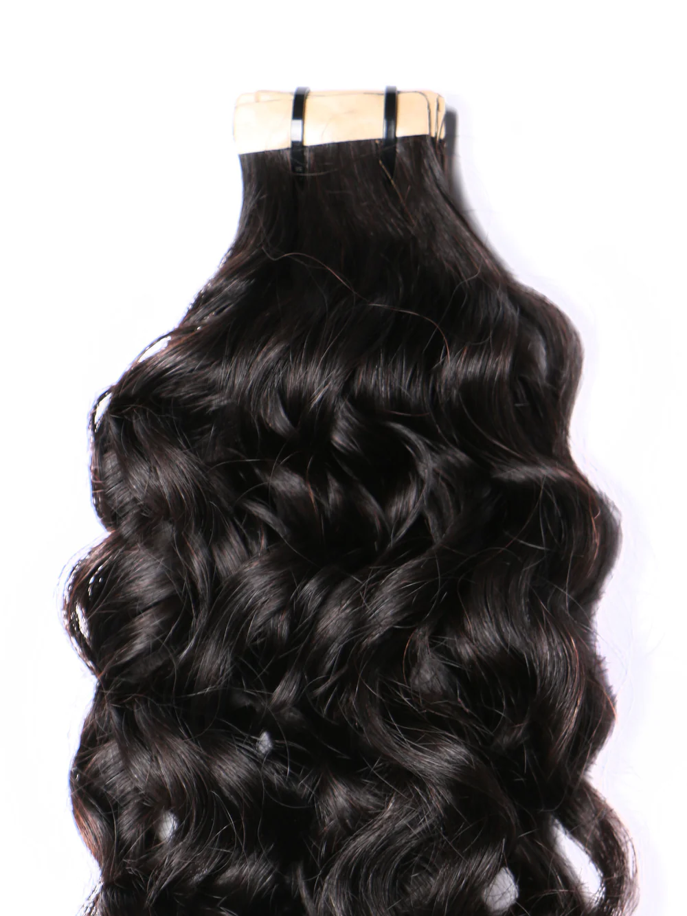 Tape Hair 50cm Wavy Natural Black Color